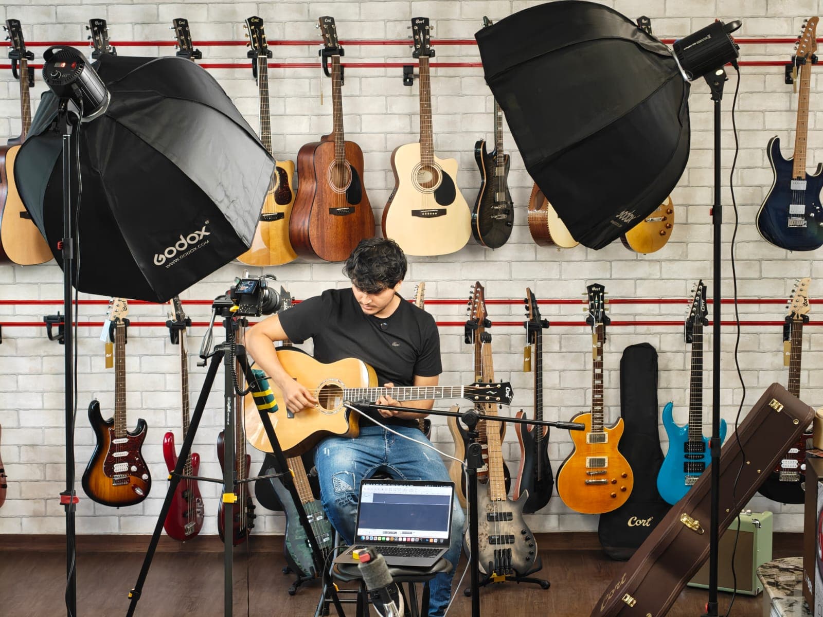 Guitar showcase shoot